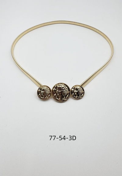 CINTO ELÁSTICO CON APLIQUE DORADO X UNIDAD