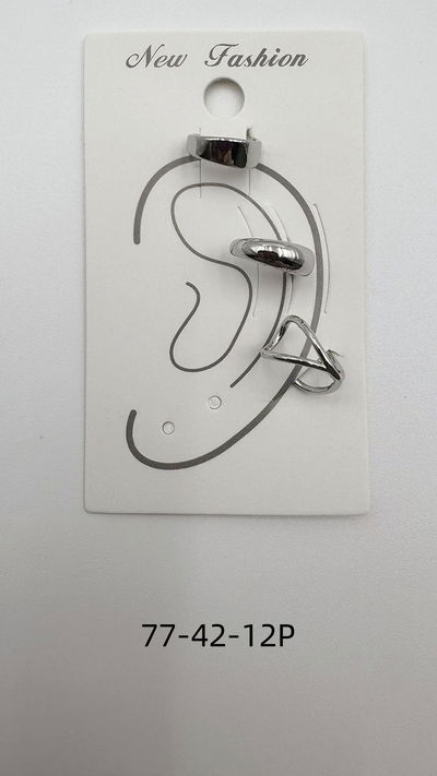 EAR CUFF PLATEADO X 3 X SET