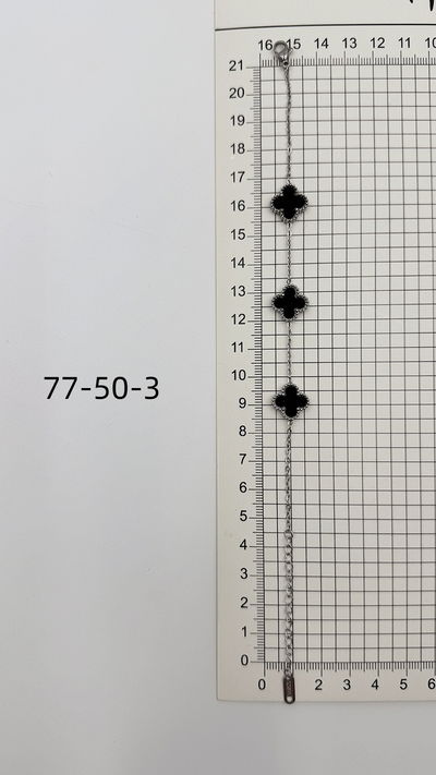 PULSERA DE ACERO CON 3 DIJES X UNIDAD