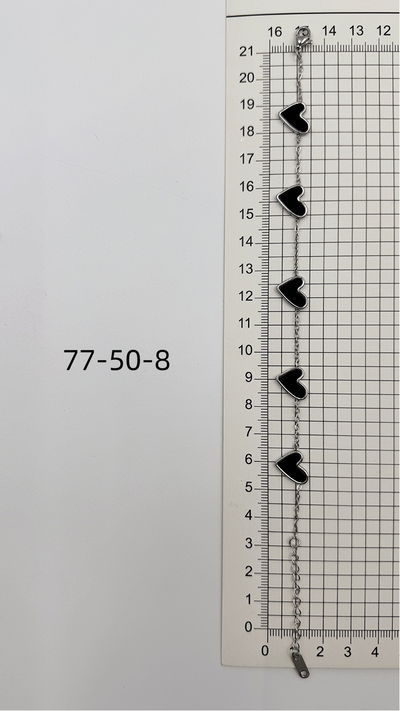 PULSERA DE ACERO CON 5 DIJES X UNIDAD