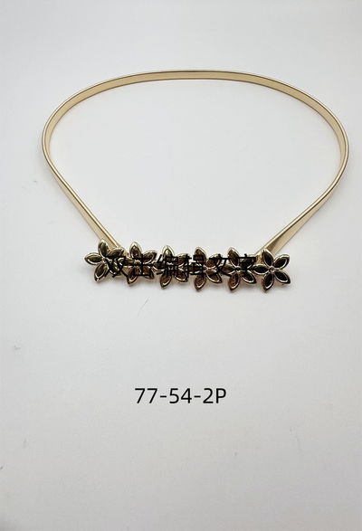 CINTO ELÁSTICO CON APLIQUE PLATEADO X UNIDAD