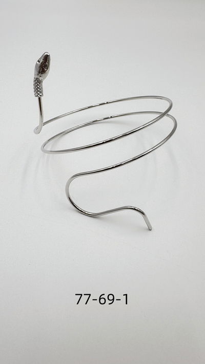 BRAZALETE DE METAL PLATEADO X UNIDAD