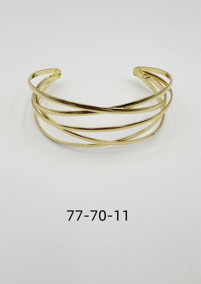 PULSERA DE METAL DORADO X UNIDAD