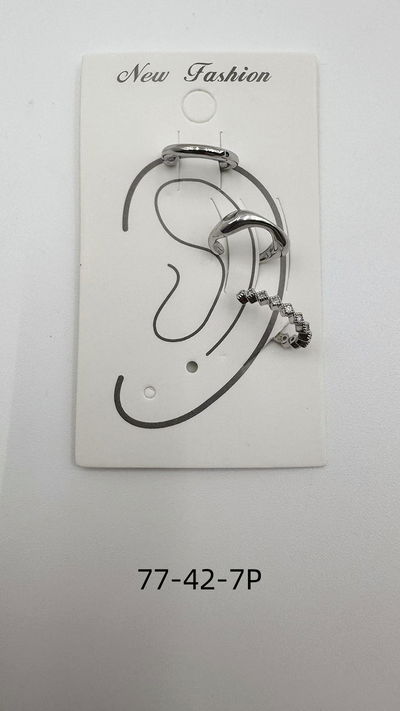 EAR CUFF PLATEADO X 3 X SET