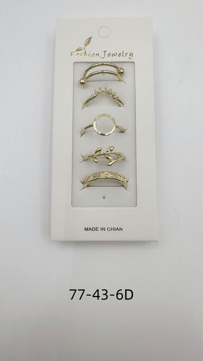 ANILLOS DORADOS X 5 X SET