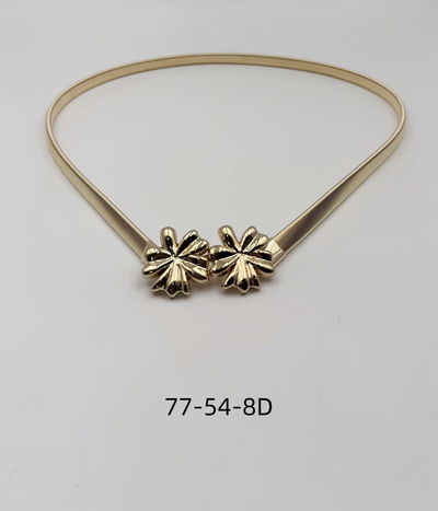 CINTO ELÁSTICO CON APLIQUE DORADO X UNIDAD