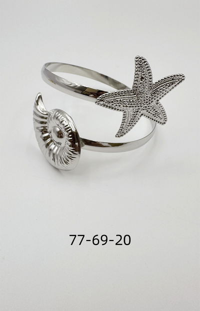 BRAZALETE DE METAL PLATEADO X UNIDAD