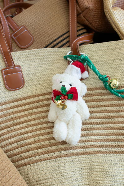 LLAVERO PARA CARTERA CHARM PELUCHE NAVIDEÑO X UNIDAD