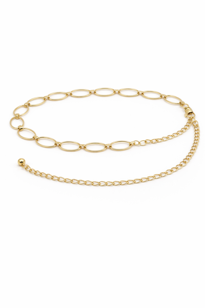 CINTO CADENA DE METAL DORADO X UNIDAD