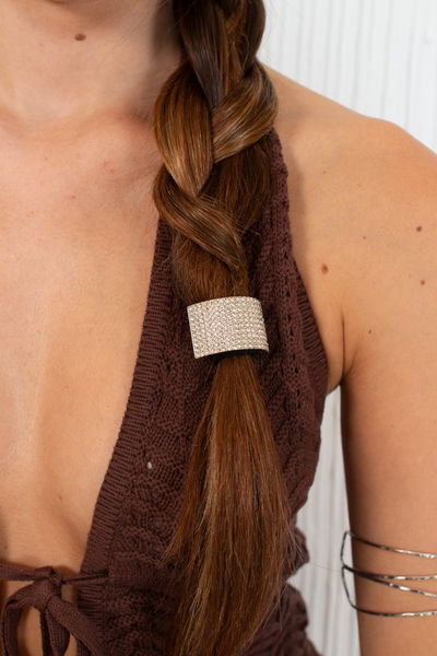 COLITA DE PELO CON APLIQUE STRASS X UNIDAD