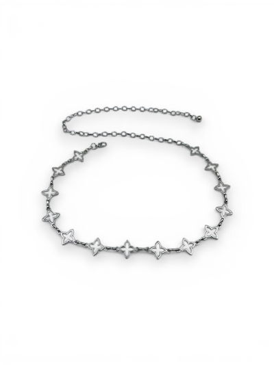 CINTO CADENA DE METAL PLATEADO X UNIDAD