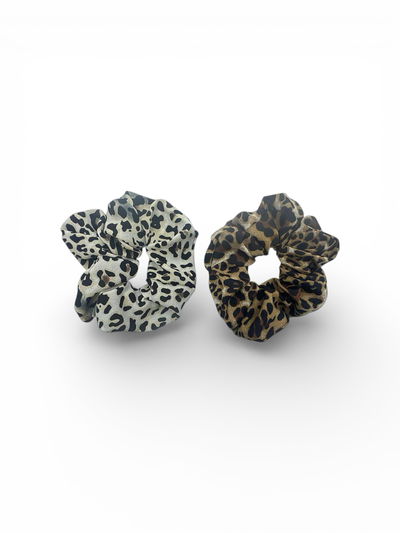 SCRUNCHIES ANIMAL PRINT LEOPARDO X DOCENA