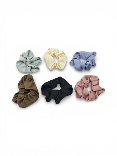 SCRUNCHIES DE RASO DIPOT X DOCENA