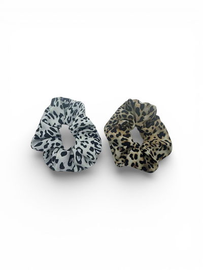 SCRUNCHIES ANIMAL PRINT LEOPARDO X DOCENA
