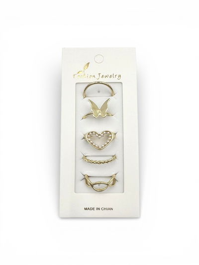 ANILLOS DORADOS X 5 X SET