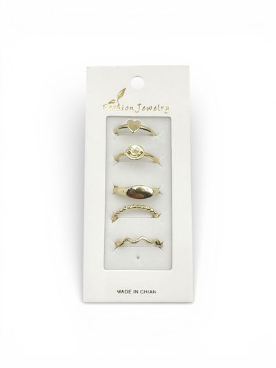 ANILLOS DORADOS X 5 X SET