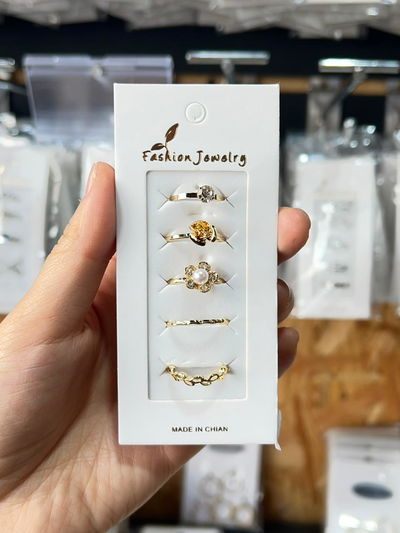 ANILLOS DORADOS X 5 X SET