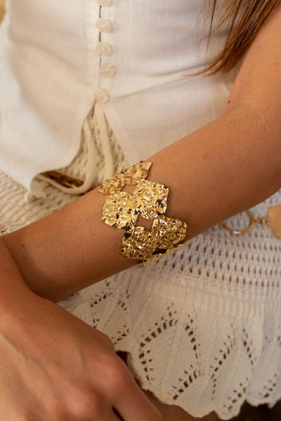 PULSERA DE METAL DORADO X UNIDAD