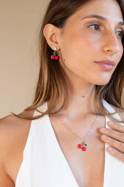 SET 1 COLLAR CON DIJE Y PAR DE ARITOS PLATEADO X SET