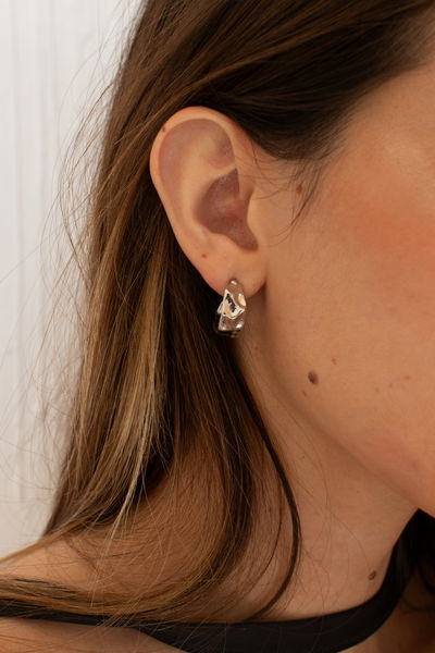 AROS PLATEADOS 2,5 CM X PAR