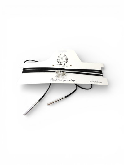 CHOCKER CON MOÑO PLATEADO X UNIDAD