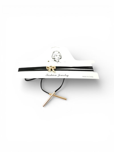 CHOCKER CON MOÑO DORADO X UNIDAD