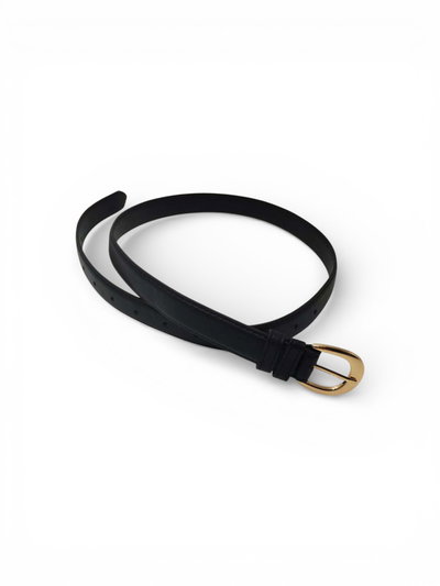 CINTO ECOCUERO NEGRO CON HEBILLA X UNIDAD