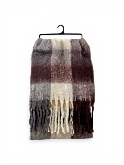 BUFANDA NUBE CUADROS 250X40 X UNIDAD