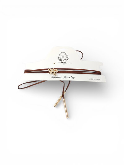 CHOCKER CON MOÑO DORADO X UNIDAD