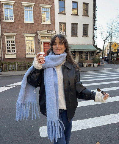 BUFANDA NUBE CELESTE 240X40 X UNIDAD