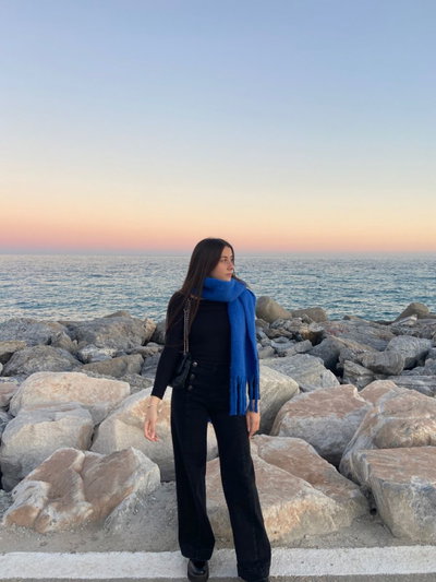 BUFANDA NUBE AZUL FRANCIA 240X40 X UNIDAD