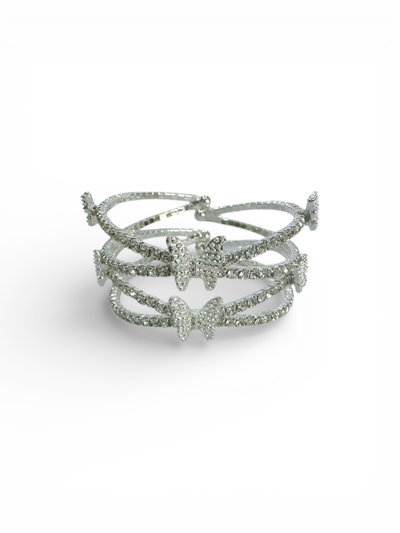 PULSERA STRASS MARIPOSAS X UNIDAD