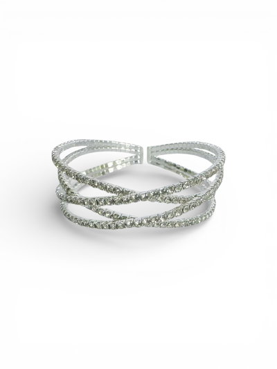 PULSERA STRASS CRUZADA X UNIDAD