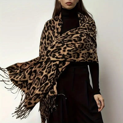 BUFANDÓN LEOPARDO 200X70 X UNIDAD