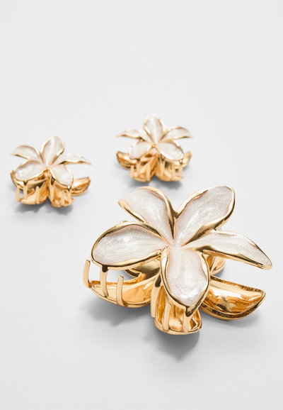 SET 3 BROCHES PREMIUM EFECTO MARMOL CREMA