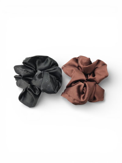 SCRUNCHIES DE RASO BRILLANTADO X DOCENA