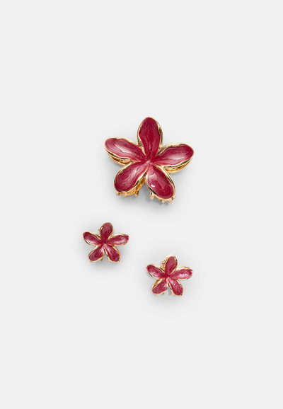 SET 3 BROCHES PREMIUM EFECTO MARMOL VINO