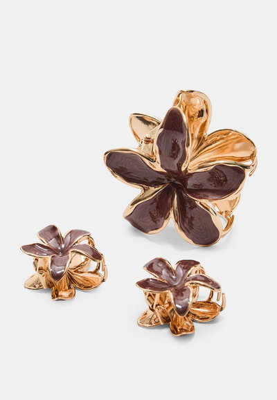 SET 3 BROCHES PREMIUM EFECTO MARMOL CHOCOLATE