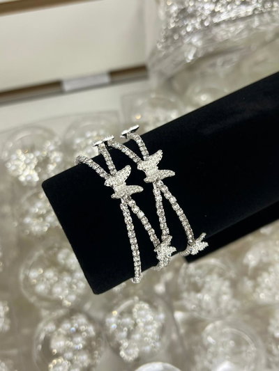 PULSERA STRASS MARIPOSAS X UNIDAD