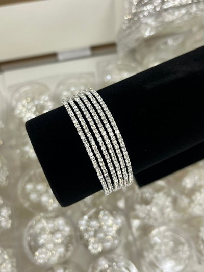 PULSERA STRASS 6 HILERAS X UNIDAD