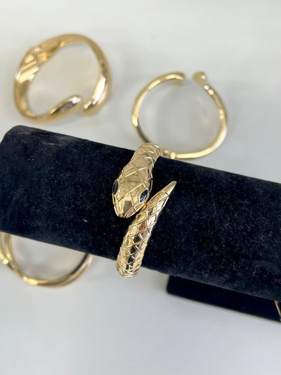 PULSERA LÍNEA PREMIUM SERPIENTE ESCAMAS DORADA X UNIDAD