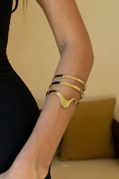 PULSERA DE METAL DORADO X UNIDAD