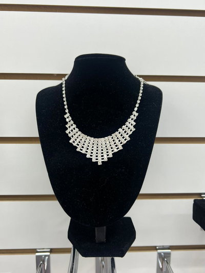SET DE AROS COLLAR PULSERA ANILLO CON STRASS X SET
