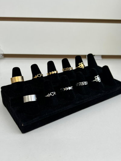 EXHIBIDOR ANILLOS DOBLE ESCALÓN X UNIDAD