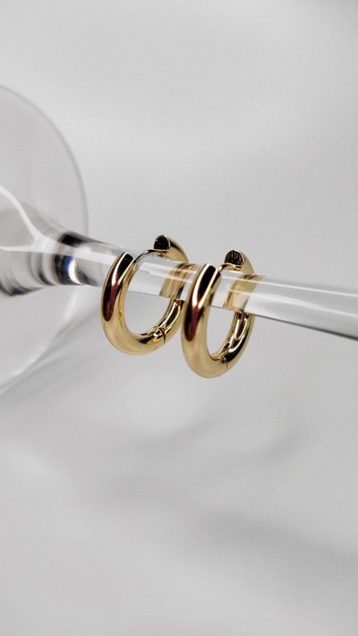 AROS ARGOLLA ACERO DORADO 2,2 CM X PAR