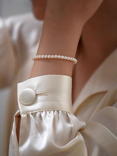 PULSERA PERLAS 0,4 CM X UNIDAD