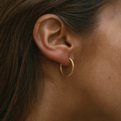 AROS DE ACERO ARGOLLA DORADOS 20MM X 12 PARES