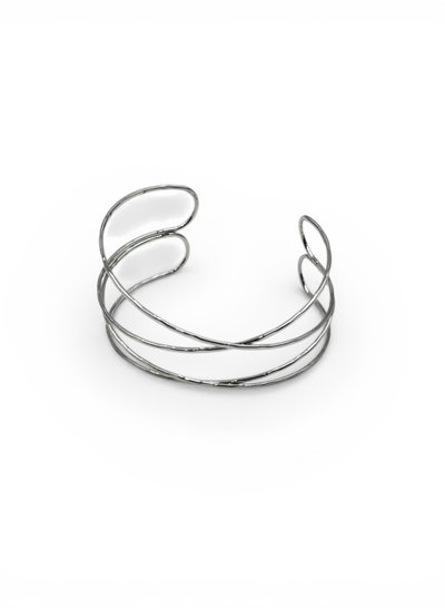 BRAZALETE DE METAL PLATEADO X UNIDAD