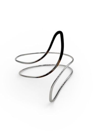 BRAZALETE CRUZADO PLATEADO X UNIDAD