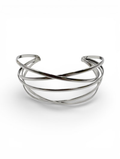 PULSERA DE METAL PLATEADO X UNIDAD